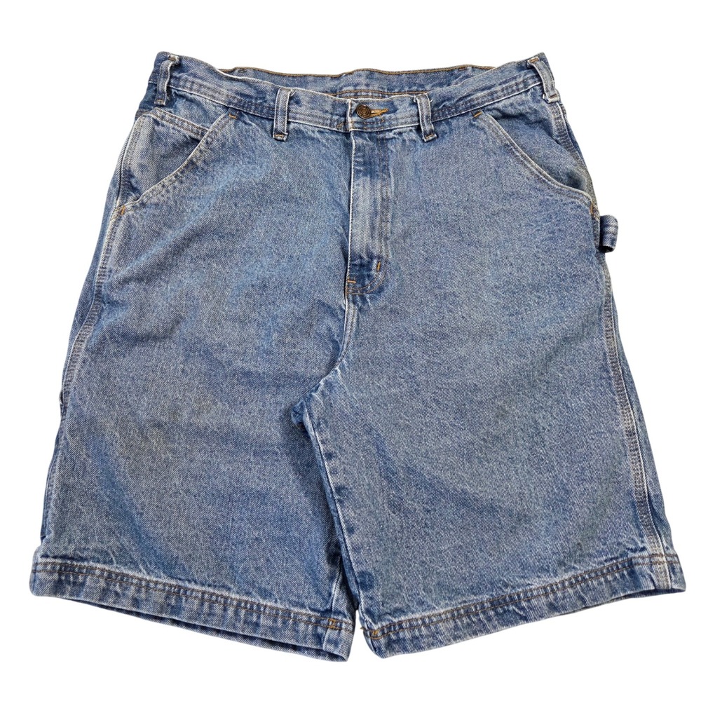 Rugged Wear Mens Blue Denim Carpenter Baggy Grunge Punk Skater Y2k Shorts 34